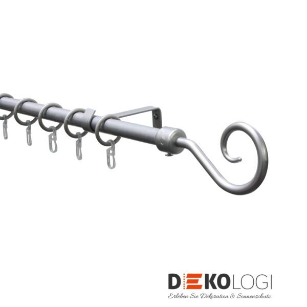 Gardinenstangen-Set Hook Ø 13/16 mm – Silber