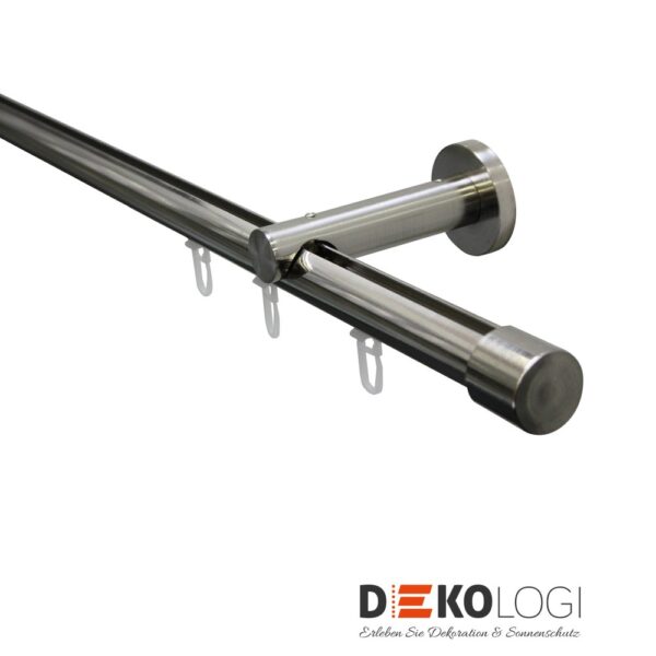 Gardinenstangen-Set Isa Ø 20 mm – Edelstahl-Optik