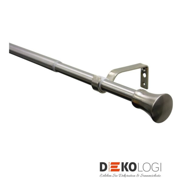 Gardinenstangen-Set Konus mit Innenlauf I Ø 16/19 mm – Edelstahl-Optik