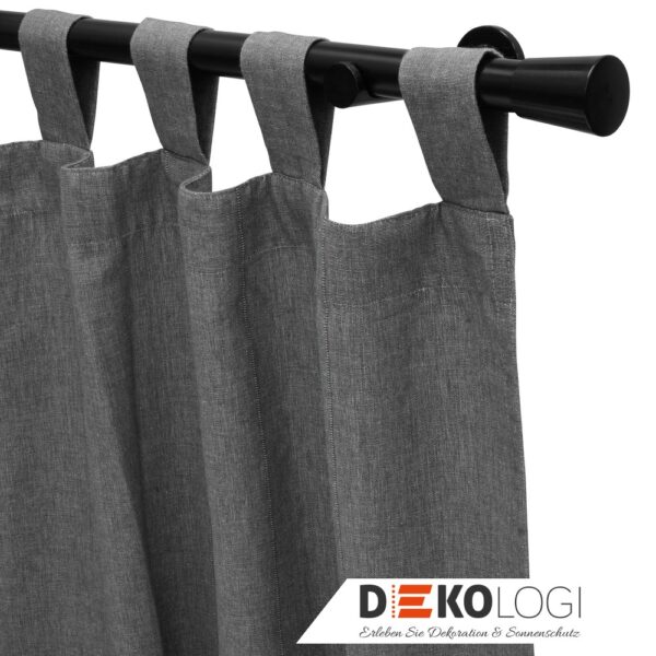Gardinenstangen-Set Korfu Ø 28 mm – Schwarz
