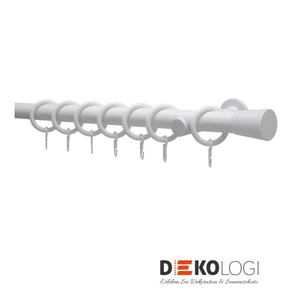 Gardinenstangen-Set Korfu Ø 28 mm – Weiß