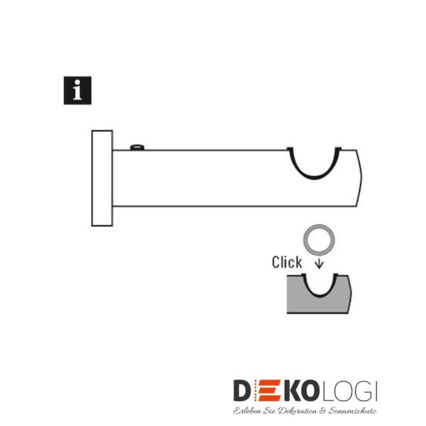 Gardinenstangen-Set Kreta Ø 16/19 mm – Edelstahl-Optik