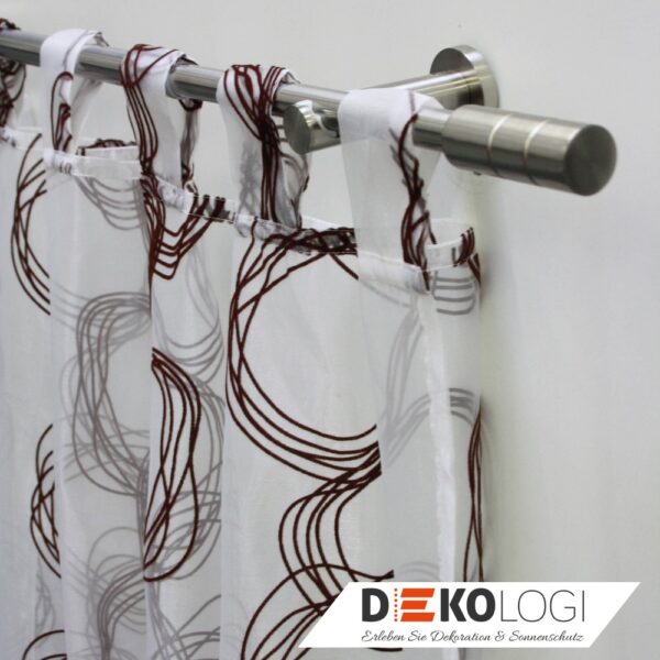 Gardinenstangen-Set Kreta Ø 16/19 mm – Edelstahl-Optik