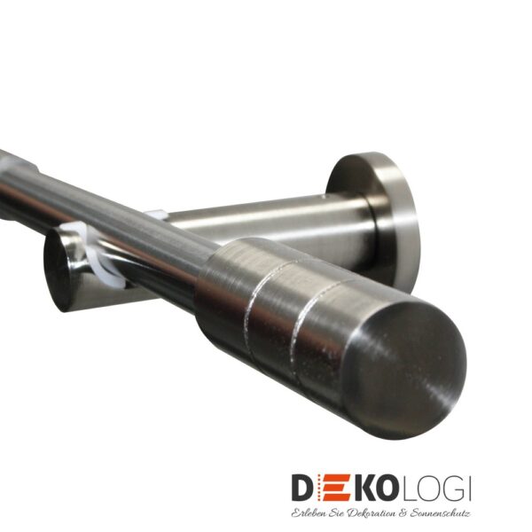 Gardinenstangen-Set Kreta Ø 16/19 mm – Edelstahl-Optik
