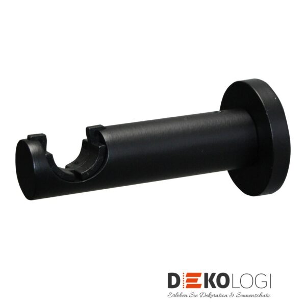 Gardinenstangen-Set Kreta Ø 16/19 mm – Schwarz-Matt