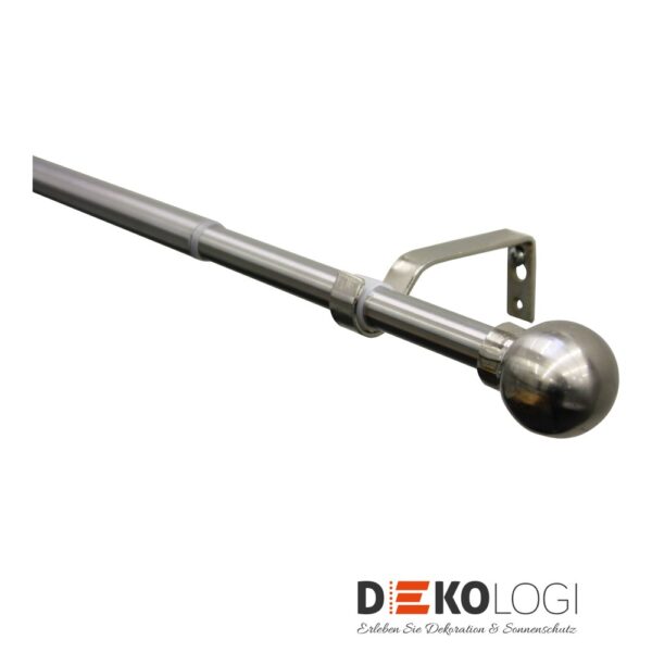 Gardinenstangen-Set Kugel Ø 16/19 mm – Edelstahl-Optik