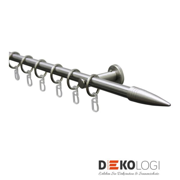 Gardinenstangen-Set Omega Ø 16 mm – Edelstahl-Optik