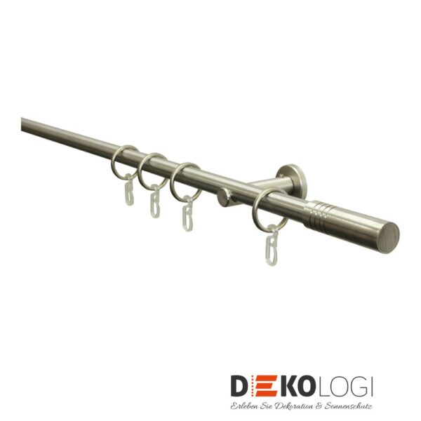 Gardinenstangen-Set Sigma Ø 16 mm – Edelstahl-Optik