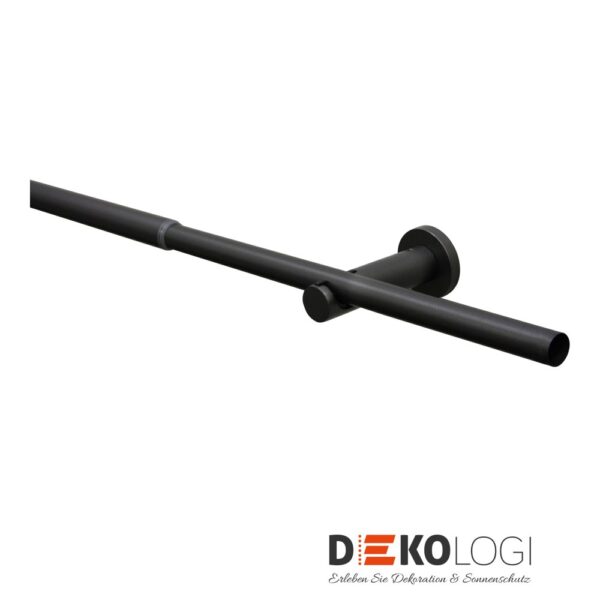 Gardinenstangen-Set Sol Ø 16/19 mm – Schwarz-Nickel