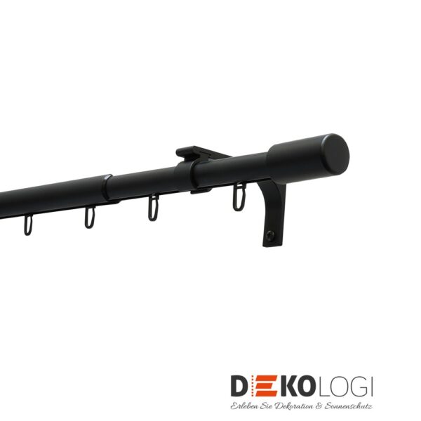 Gardinenstangen-Set Thasos Ø 19/22 mm – Schwarz-Matt