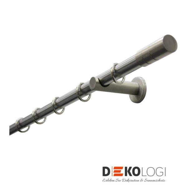 Gardinenstangen-Set Zylinder Ø 20 mm – Edelstahl-Optik