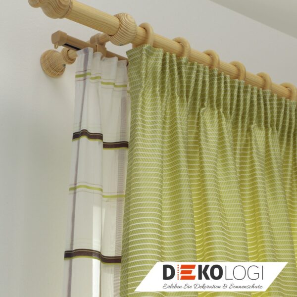 Halter mit Endkappen für U-Laufschiene – Beige