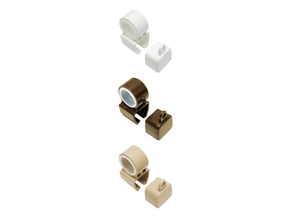 Halter mit Endkappen für U-Laufschiene in Weiß, Bronze, Beige und Transparent