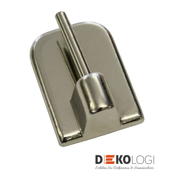 Klebehaken für Vitragestange flachoval 11 mm – Chrom