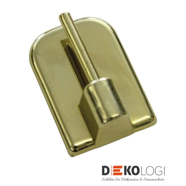 Klebehaken für Vitragestange flachoval 11 mm – Messing