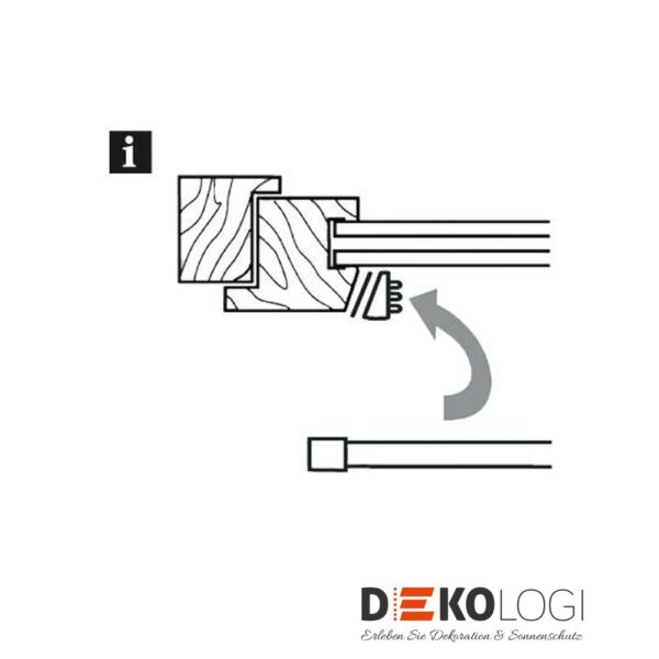 Klemmstange Ø 6/8 mm – Weiß