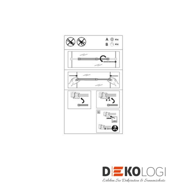 Klemmstange Ø 6/8 mm – Weiß