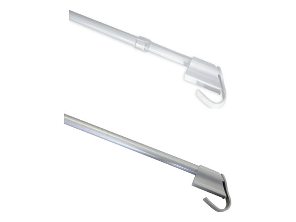 Klemmvitrage Ø 10/12 mm in Weiß und Silber