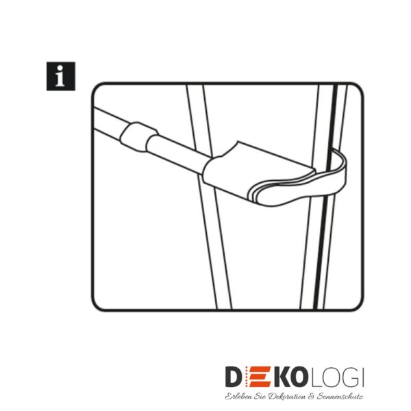 Klemmvitrage Ø 10/12 mm – Weiß