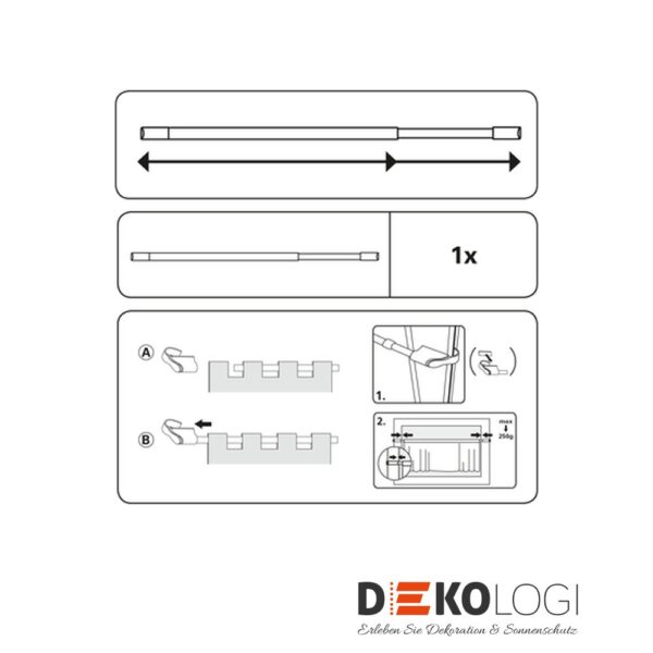 Klemmvitrage Ø 10/12 mm – Weiß