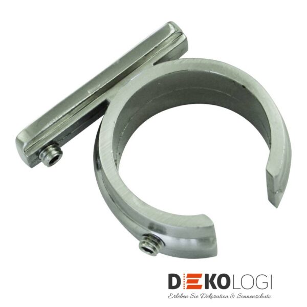 Ring-Adapter für Universal Wandträger Memphis Ø 16 mm – Edelstahl-Optik