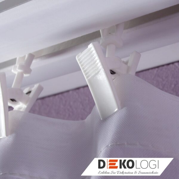 Rollringe mit Klammer – Weiß