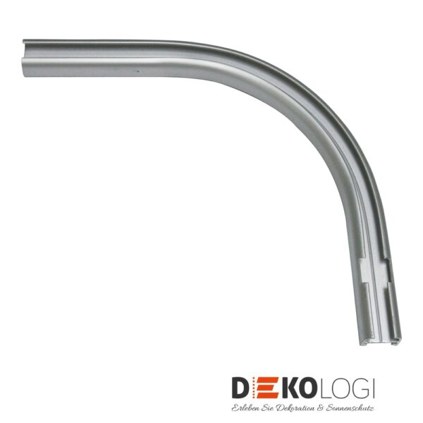 Rundbogen für Alu-Vorhangschiene 13 mm – Aluminium Rechts