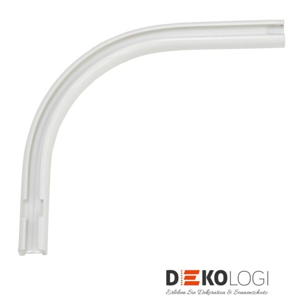 Rundbogen für Alu-Vorhangschiene 13 mm – Weiß Links