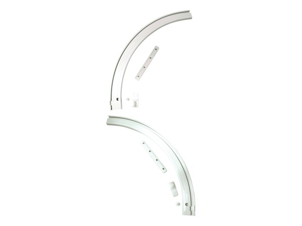 Rundbogen für Alu-Vorhangschiene 7 mm in Weiß