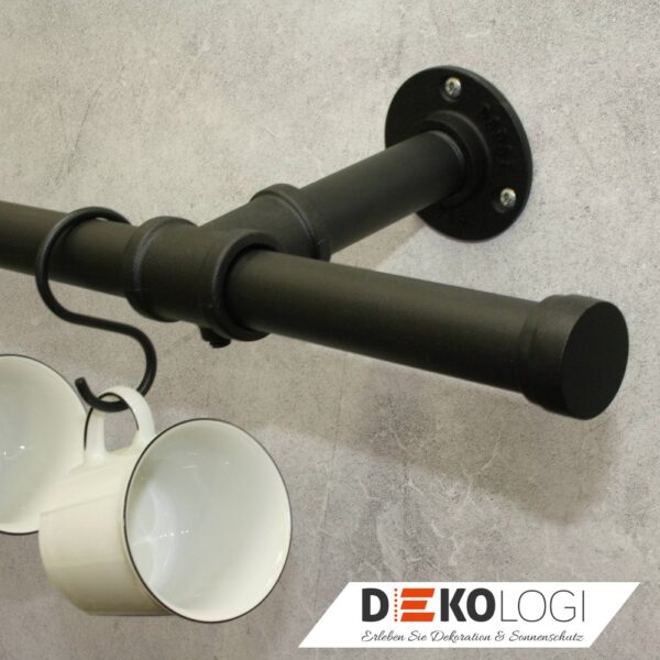 S-Haken Industrial Home für Ø 25 mm – Schwarz
