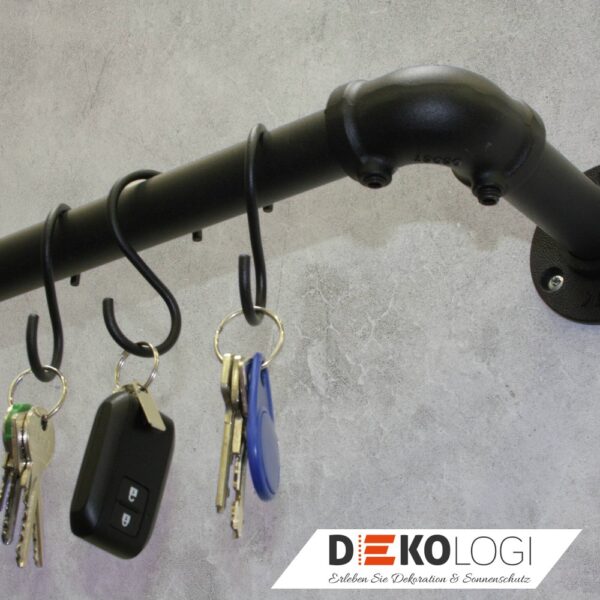 S-Haken Industrial Home für Ø 25 mm – Schwarz