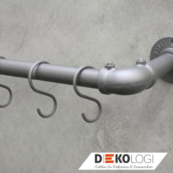S-Haken Industrial Home für Ø 25 mm – Silber