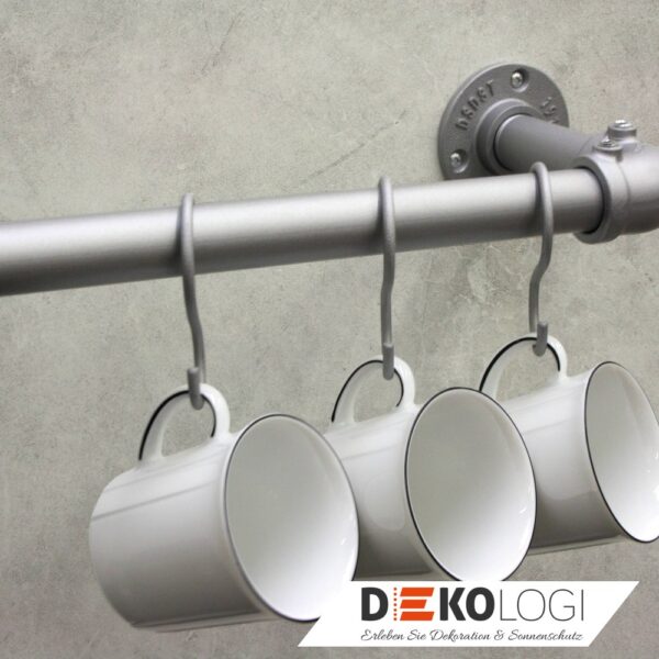 S-Haken Industrial Home für Ø 25 mm – Silber