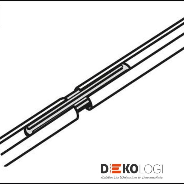 Schienenverbinder für Alu-Vorhangschiene 13 mm – Transparent