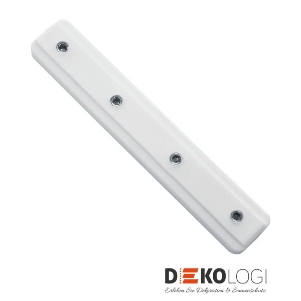 Schienenverbinder für Alu-Vorhangschiene 7 mm – Weiß 2-Lauf