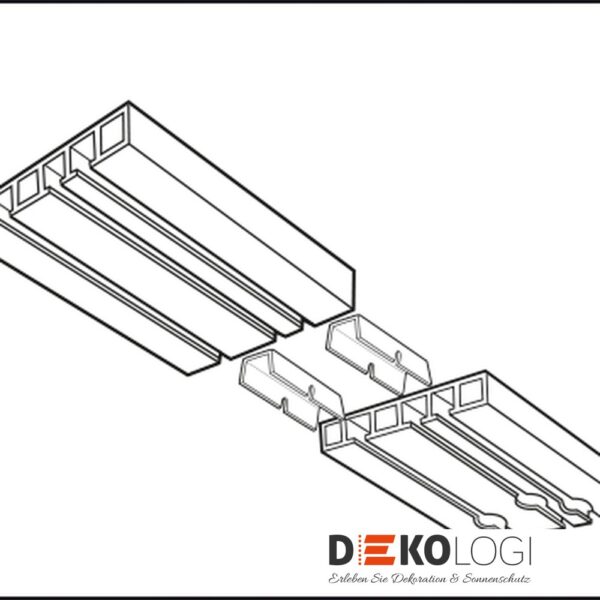 Schienenverbinder für Vorhangschiene P2Ü/GE/GK – Weiß