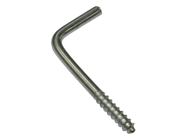 Schraubhaken für Vitragestangen in Silber