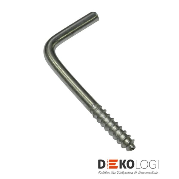 Schraubhaken für Vitragestangen – Silber