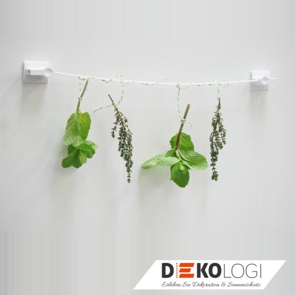 Seilspannvitrage zum Kleben Ø 2,2 mm – Weiß