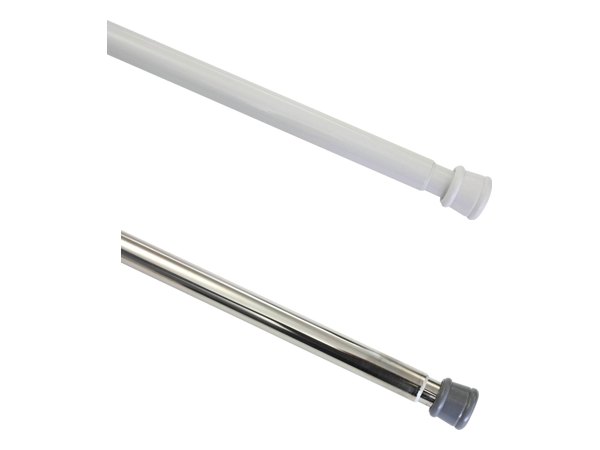 Spannstange Ø 23/26 mm in Weiß und Nickel-Optik