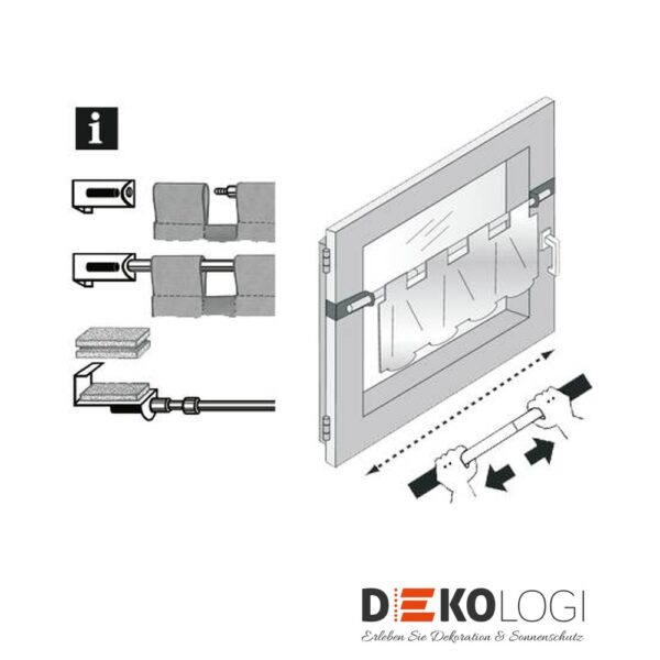 Spannvitrage Ø 7/9 mm – Schwarz-Matt
