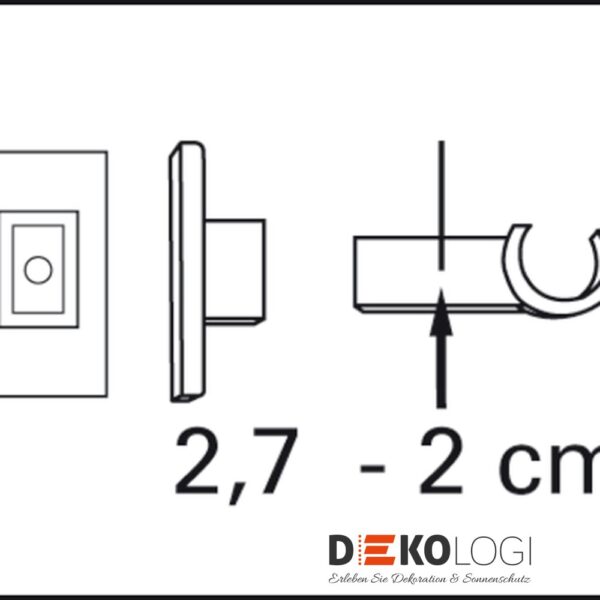 Träger für Caféhausstangen California Ø 10/12 mm – Weiß