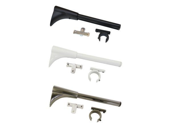 Universal Wandträger Chicago für Ø 20 mm in Schwarz-Matt, Weiß, Titan, Bronze und Edelstahl-Optik