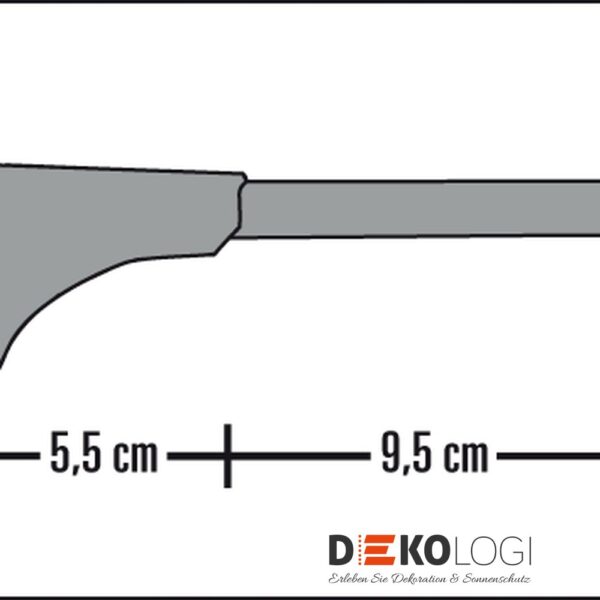 Universal Wandträger Chicago für Ø 20 mm – Schwarz-Matt