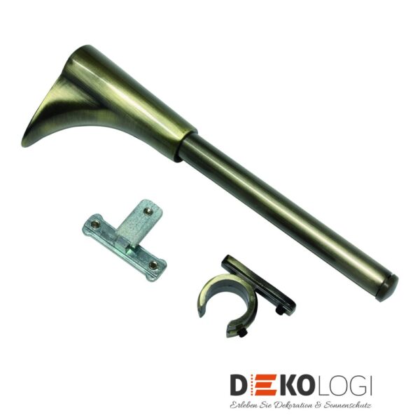 Universal Wandträger Memphis für Ø 16 mm – Messing-Antik