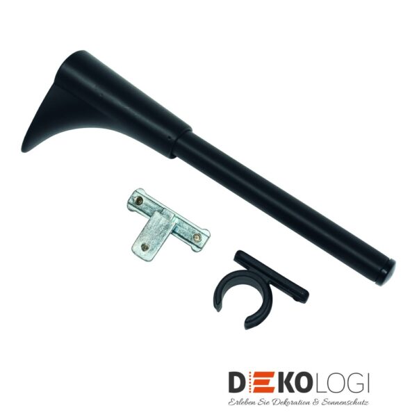 Universal Wandträger Memphis für Ø 16 mm – Schwarz-Matt
