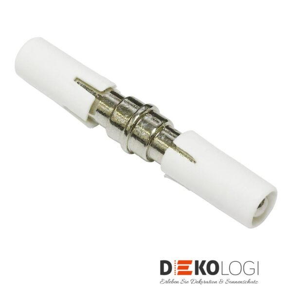 Verbinder für Gardinenstange Ø 12 mm – Weiß