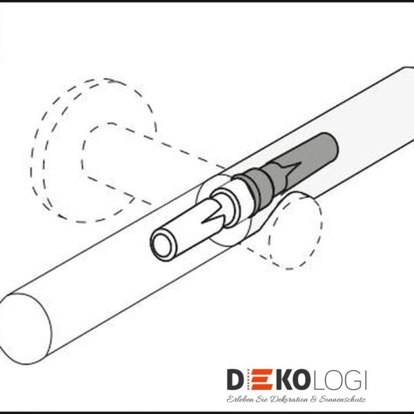 Verbinder für Gardinenstange Ø 12 mm – Weiß