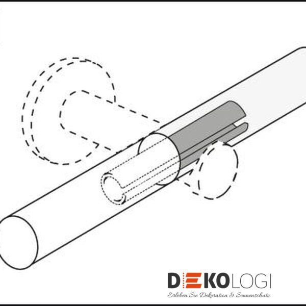 Verbinder für Gardinenstange Ø 19/20 mm – Weiß