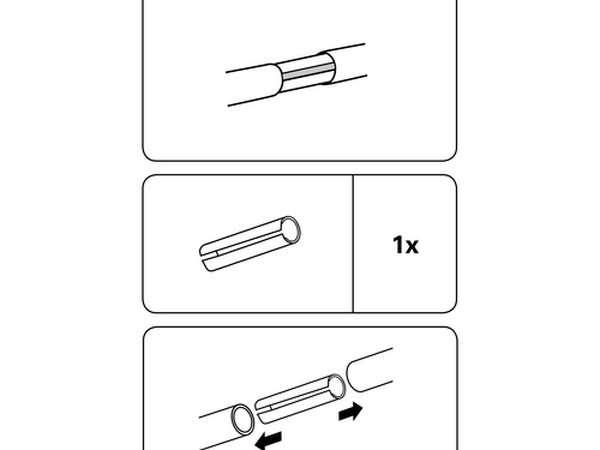 Verbinder für Gardinenstange Ø 28 mm Montage
